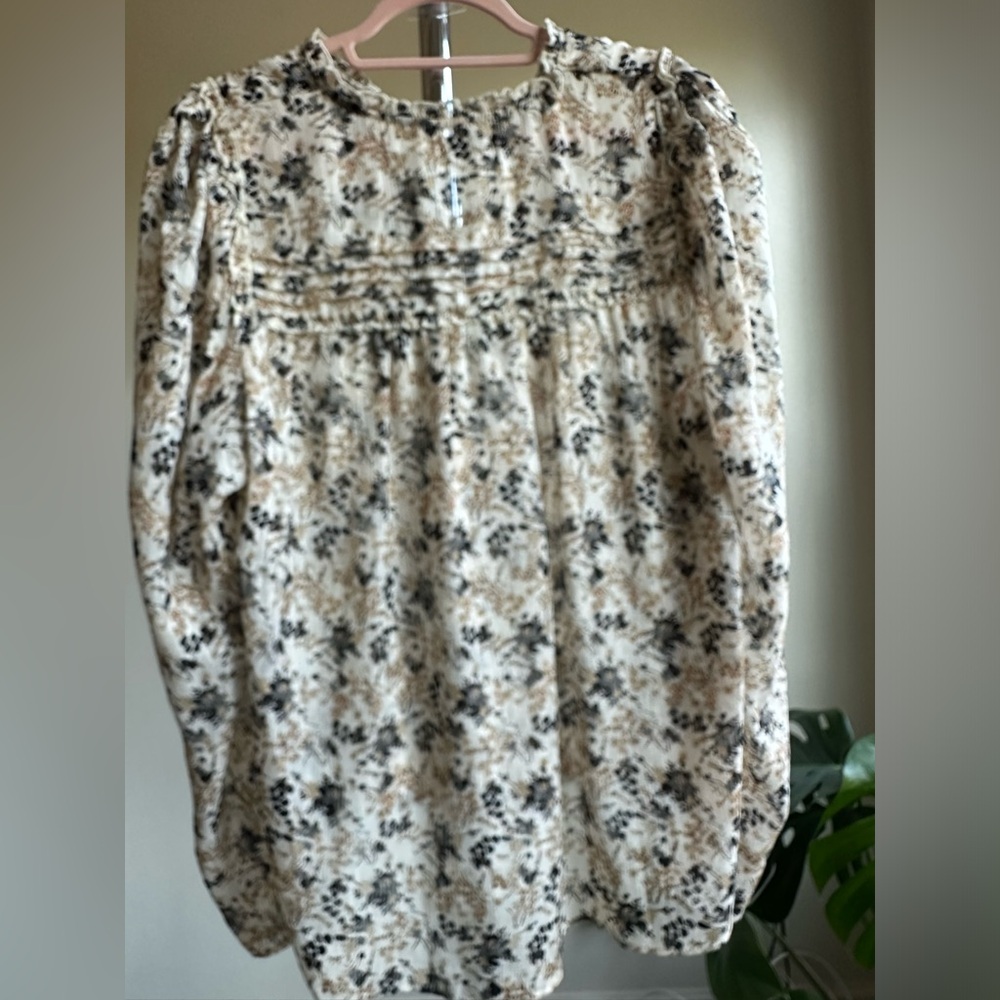 Bishop + Young Large NWT Sydney Long Sleeve V-Neck Lined Blouse Sheer Sleeves - Picture 4 of 9